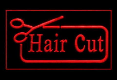Hair Cut Scissor Smart Salon Hairdresser LED Neon Sign
